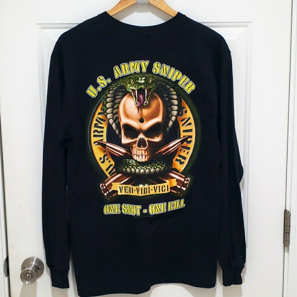 Vintage Military ARMY SNIPER Long Sleeve Tshirt